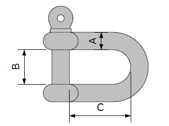SS316 Standard D-Shackle